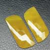 Natural Yellow Chalcedony Fancy Rose Cut Gemstone Pair Sold per 1 pair & Sizes 39mm x 15mm approx. Chalcedony is a cryptocrystalline variety of quartz. Comes in many colors such as blue, pink, aqua. Also known to lower negative energy for healing purposes. 